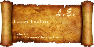 Lassu Evelin névjegykártya
